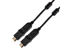 Кабель HDMI 1.4 REXANT Gold, 4К с фильтрами, штекер поворотный 360, 2 метра 17-6204-3