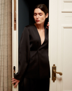 Жакет из шелка и вискозы Берберри черный