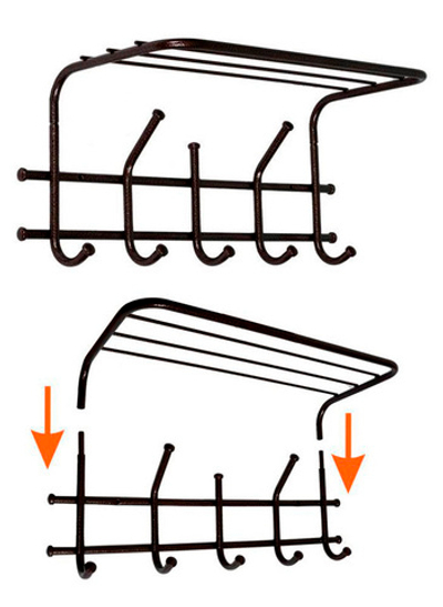Вешалка с полкой "ЭРА-5" антик (47458)