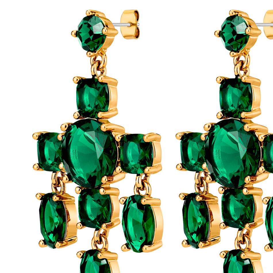 Серьги Dyrberg Kern LEONORA SG EMERALD GREEN 450001