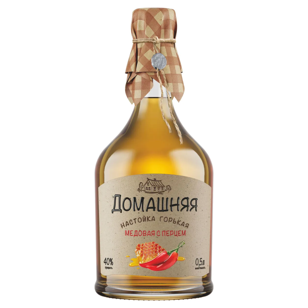 Настойка Домашняя Медовая с перцем 0,5 л