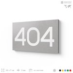 Номер на дверь 404, табличка на дверь для офиса, квартиры, кабинета, аудитории, склада, серая 120х70 мм, Айдентика Технолоджи