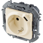 Розетка с заземлением с USB тип C со шторками 16А 250В 1500мА 5В слоновая кость Inspiria Legrand