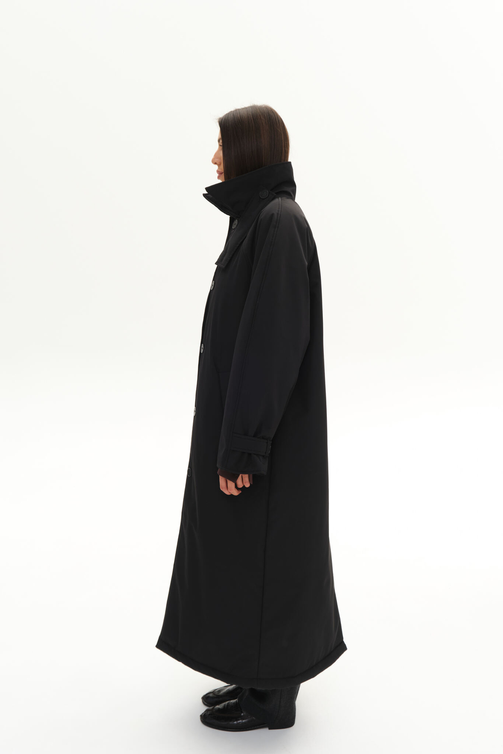 Утепленный плащ MAMIN | Черный