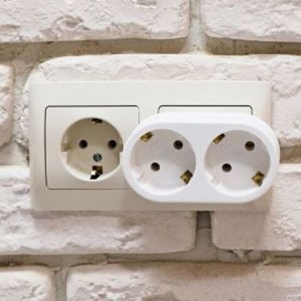 Набор двойников электрических 16А с/з вертикальные, белый (2 шт./уп.) REXANT