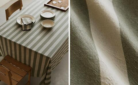 Zara Home скатерть из хлопка, узор в полоску, 150 150 см · 2277/021
