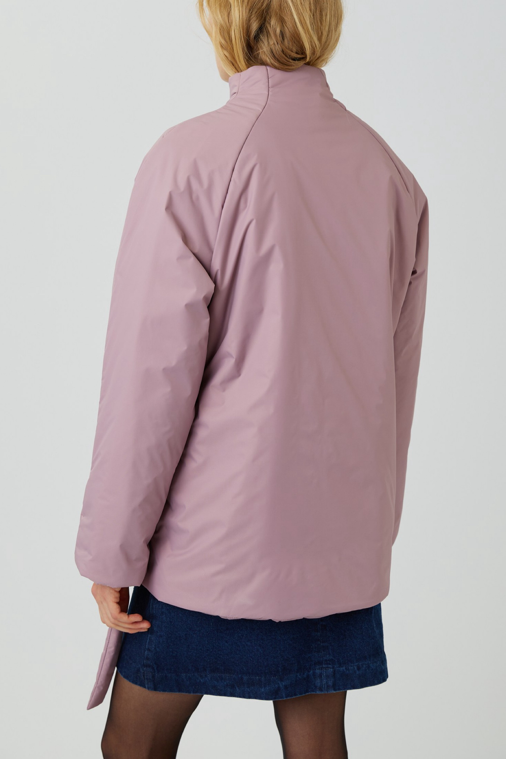 Зимняя куртка на запах из мембраны оттенка пыльной розы