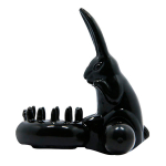 Чёрное эрекционное виброкольцо-кролик 3,5см Baile Sweet Ring BI-010132-2