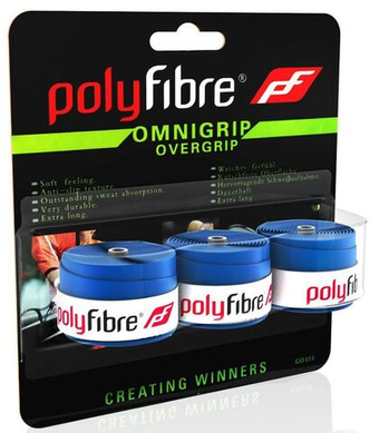 Теннисные намотки Polyfibre Omnigrip Overgrip 3P - небесный