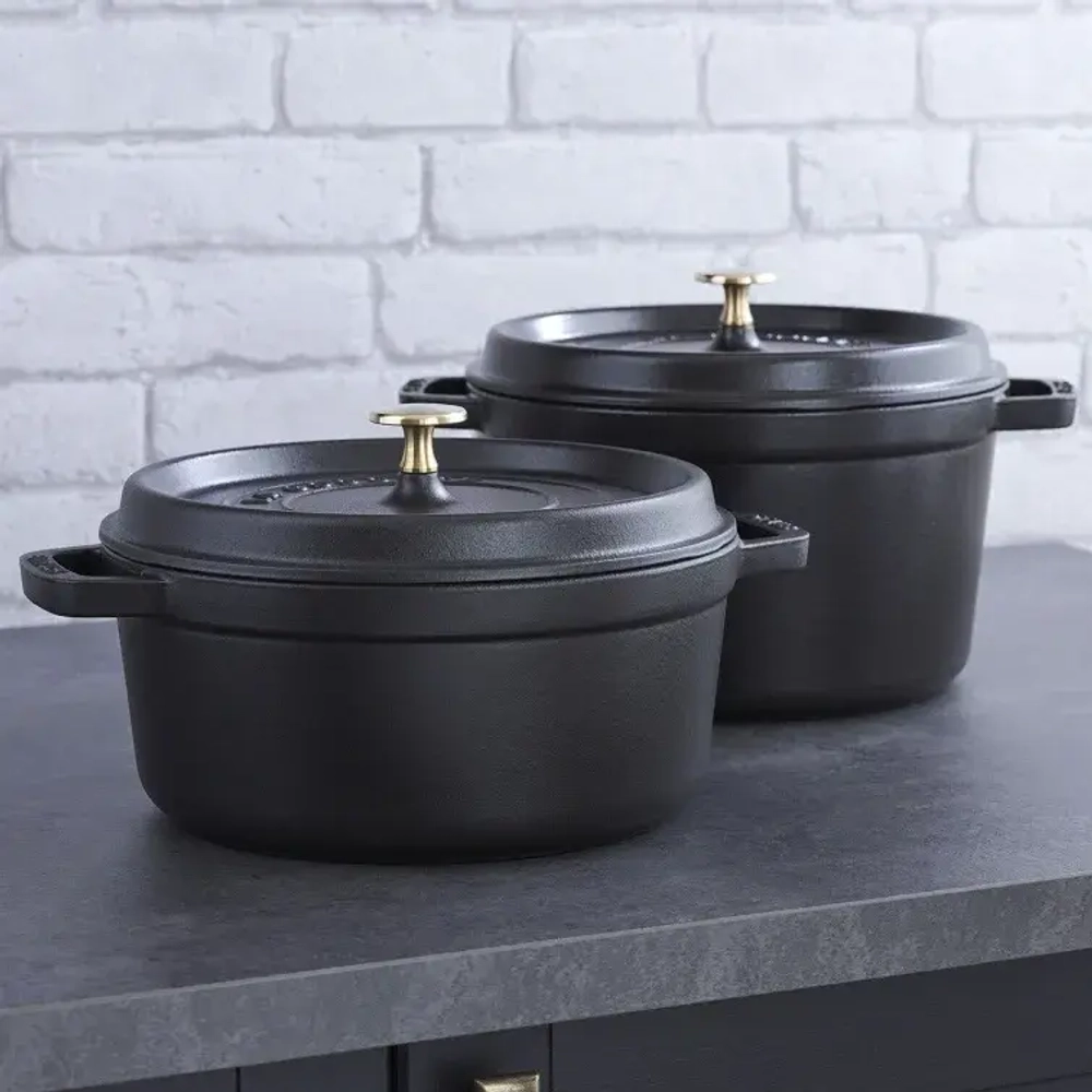 STAUB Чугунная кастрюля Cocotte 26 см 5,2 л черная