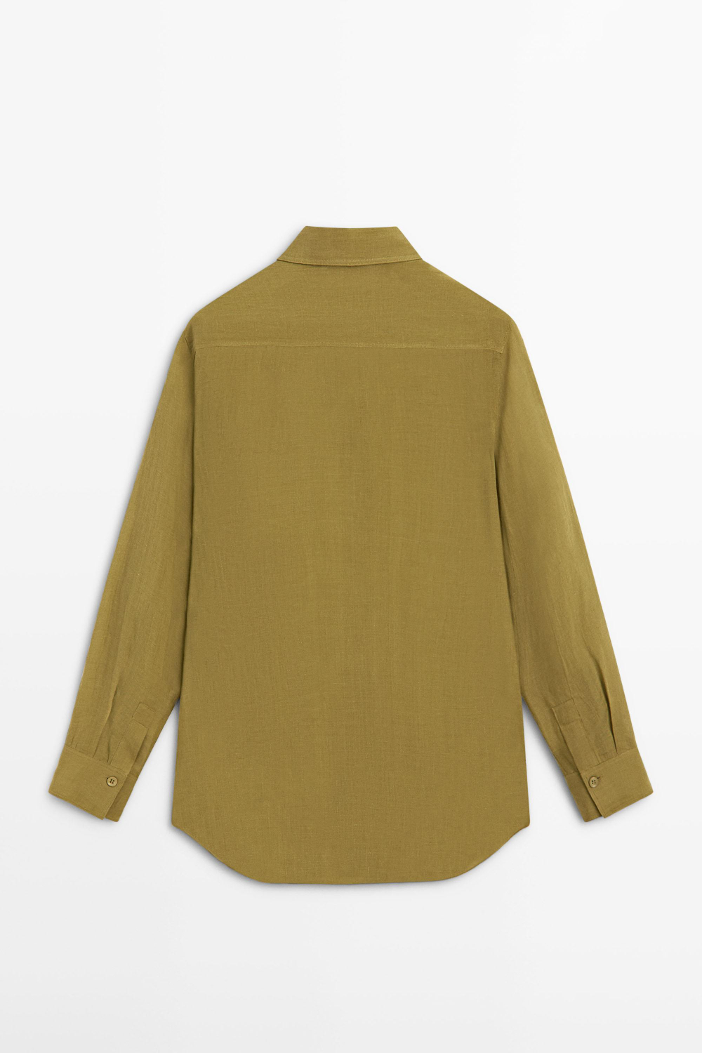 Massimo Dutti Рубашка свободного кроя с рубашечным воротником, зеленый