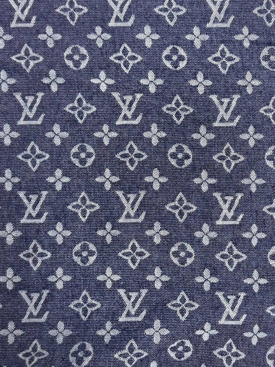 Джинс жаккард синий, буквы VL BST3848