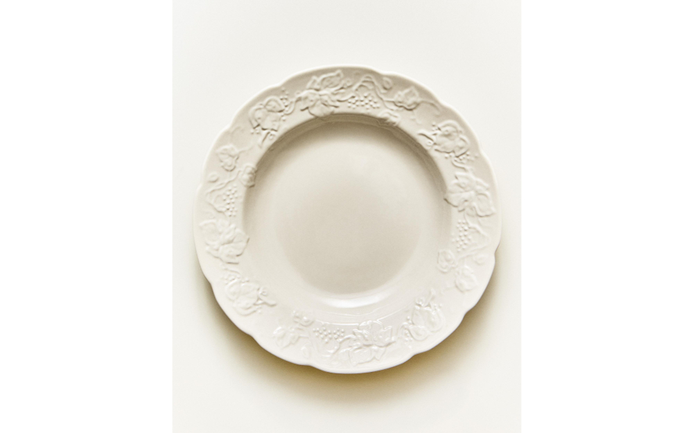Zara Home тарелка глубокая из фарфора, цвет кремовый, 22.5 см