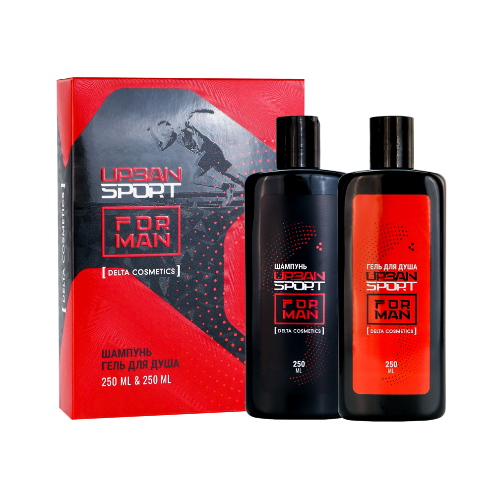 Подарочный набор для мужчин «URBAN SPORT» (гель для душа 250 мл + шампунь 250 мл)