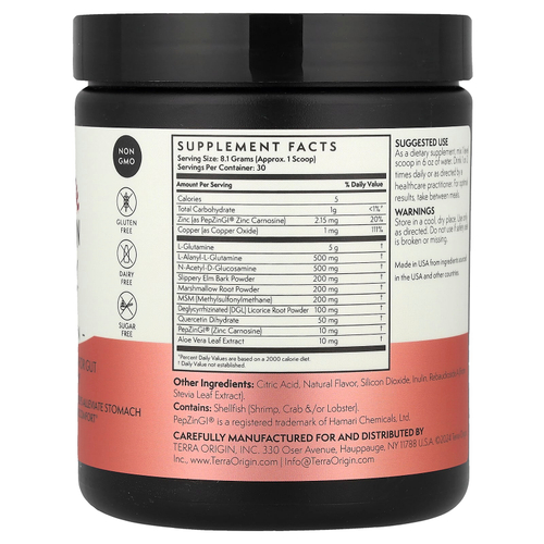 Terra Origin, Healthy Gut™, со вкусом арбуза, 243 г (8,57 унции)