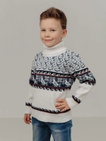 Свитер вязаный с горлом