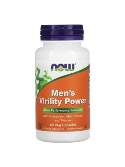 Тестобустер NOW Men's Virility Powder 60 капсул