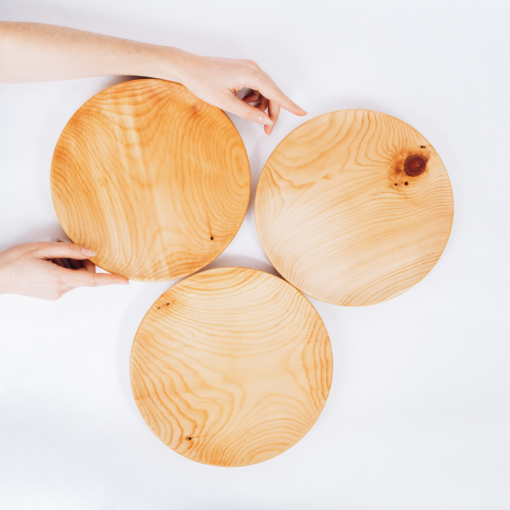 Набор деревянных тарелок Art of Siberia из сибирского кедра -  3 шт. TN53