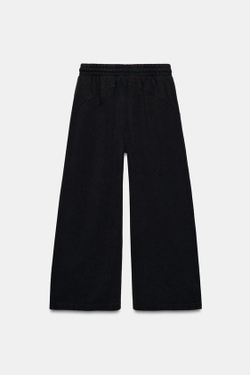 ZARA БРЮКИ ИЗ МЯГКОЙ ТКАНИ С ЭФФЕКТОМ ПОТЕРТОСТИ, АНТРАЦИТОВО-СЕРЫЙ