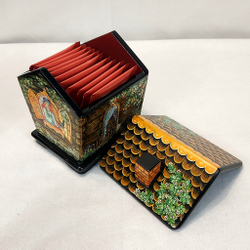 Шкатулка "Чайный домик" с ручной росписью