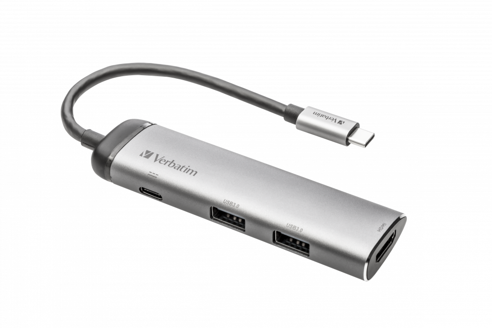 Многопортовый разветвитель Verbatim USB-C 2x USB 3.0/ HDMI