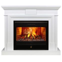 Электрокамин RealFlame Marco 25,5/26 WT белый с очагом 3D Novara