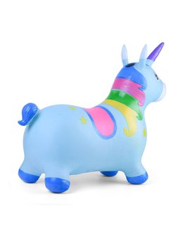 Прыгун Звездная Лошадка со звуком (голубой цвет)