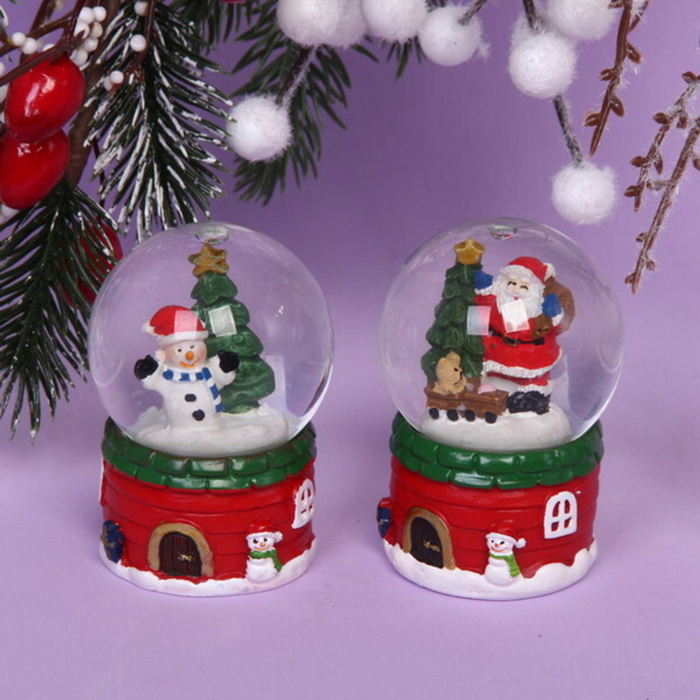 Сувенир Снежный шар «Волшебный привет» 6,5*4,5 см, микс