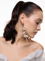 Серьги "Pearl cluster shine" Silver