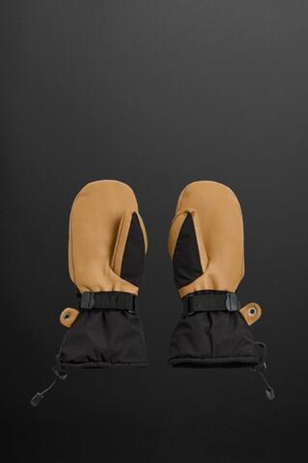 ZARA СТЕГАНЫЕ ЛЫЖНЫЕ ВАРЕЖКИ, ЧЕРНЫЙ/КОРИЧНЕВЫЙ