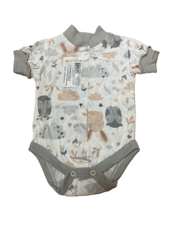 Боди короткий рукав на кнопках швы наружу из кулирки (100% хлопок) на рост 56 см