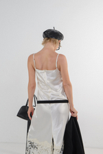 Платье атласное с кружевом LUMA