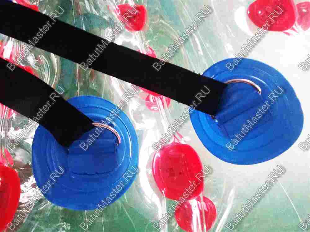 Бампербол ТПУ, диаметр 1,8 м, с красными держателями