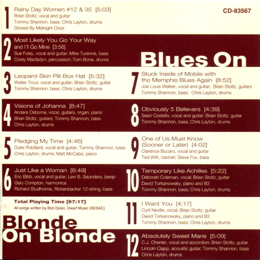 Сборник / Blues On Blonde On Blonde (CD)