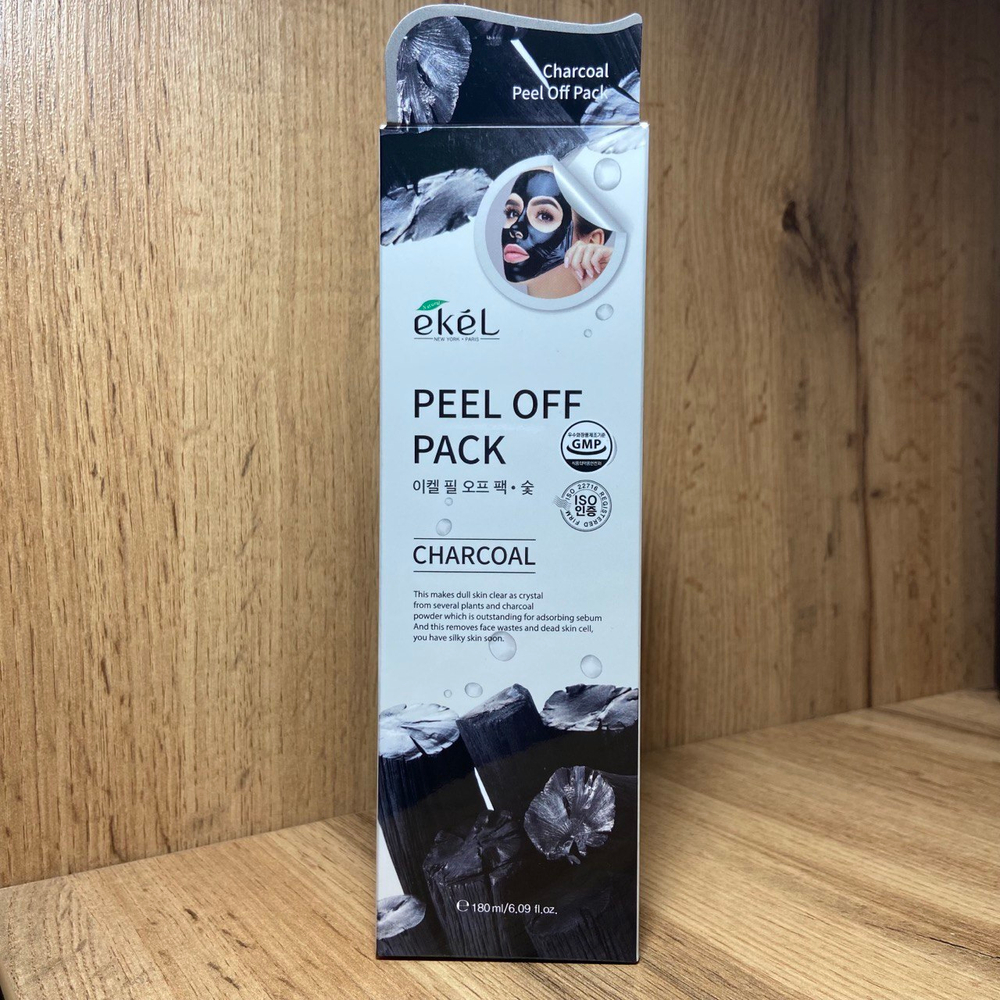 Маска-пленка для лица Ekel Peel Off Pack Charcoal Древесный уголь 180 мл