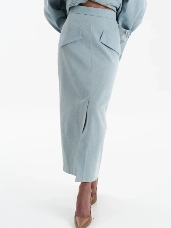 Юбка-карандаш деним