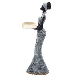 GAEM Фигурка декоративная "Африканка" с подносом, L22,5 W16,5 H45 см