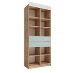 Стеллаж 900 с ящиками Лавис СД 900.1 (Дуб бунратти/Зеленый софт)