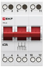 Переключатель трехпозиционный EKF TPS363