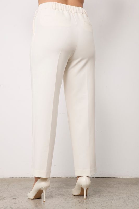 Брюки классические, молочный