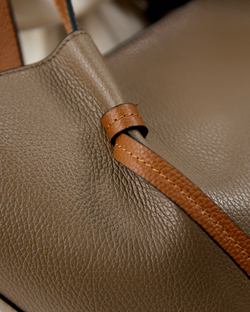 Сумка 525 03 тауп темный/рыжий