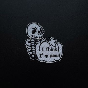 Нашивка термоаппликация на одежду и  на рюкзак. I am dead. Скелет