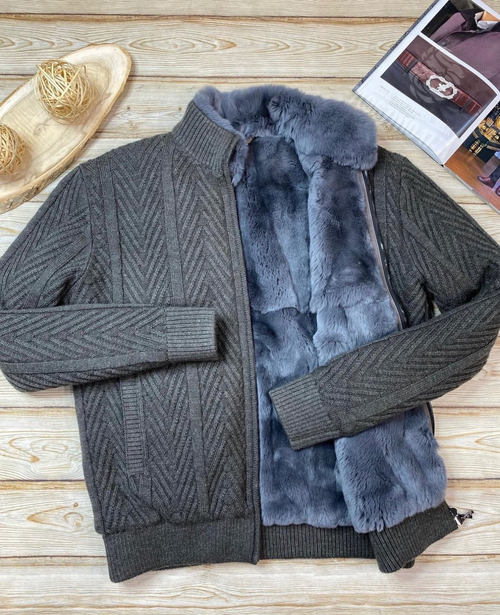 Кардиган с мехом Loro Piana