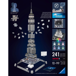 Пазл 3D Ravensburger Iconics 080268 Эмпайр-стейт-билдинг с LED-подсветкой 241 элемент 080268 — фото 3