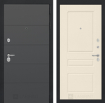 Дверь входная Лабиринт ART Графит 03 - Крем софт металлическая