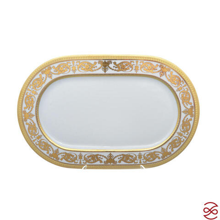 Блюдо овальное Falkenporzellan Imperial White Gold 36 см