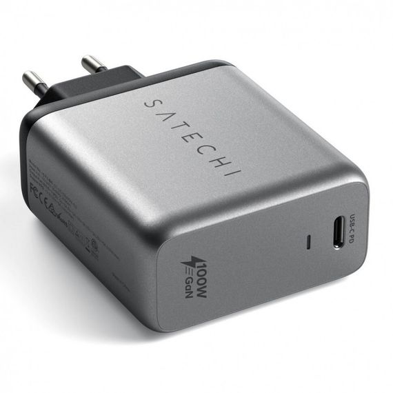 Сетевое зарядное устройство Satechi Compact Charger 100W GaN Power (ST-UC100WSM-EU) Space Gray