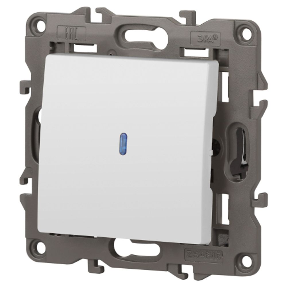 14-1102-01 ЭРА Выключатель с подсветкой, 10АХ-250В, IP20, Эра Elegance, белый