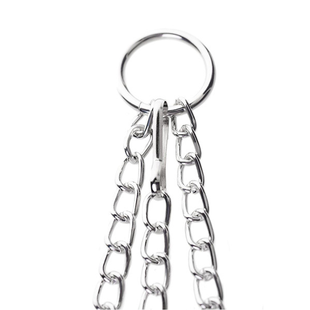 Серебристо-чёрные зажимы для сосков с кольцом для пениса ToyFa Metal 712051