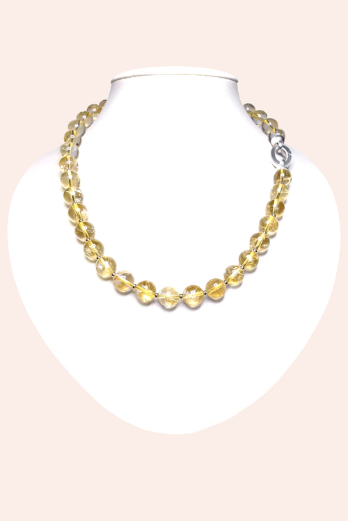 Бусы из натурального бразильского цитрина высокого качества